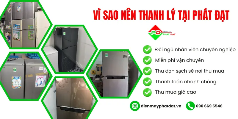 Điện máy Phát Đạt nơi thu mua tủ lạnh cũ giá cao uy tín huyện Nhà Bè