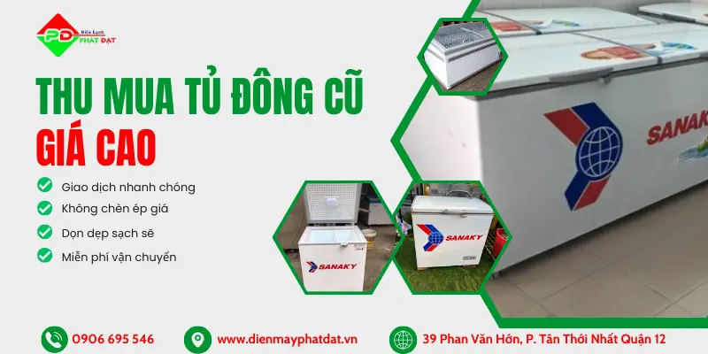 Dịch vụ thu mua tủ đông cũ giá cao tại Điện Máy Phát Đạt