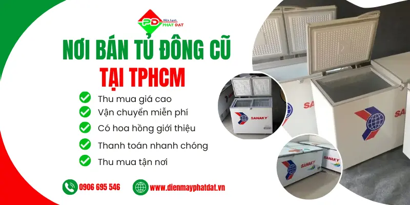 Nơi thu mua tủ đong cũ uy tín tại TPHCM. Đa dạng mẫu mã có sẵn tại Điện máy Phát Đạt