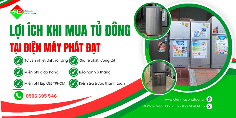 Khi mua tủ đông tại Phát Đạt bạn sẽ được miễn phí lắp đặt, bảo hành lên đến 6 tháng